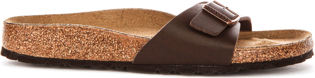 Birkenstock Madrid-sandaler | mörkbrun Birko-Flor för kvinnor – smal passform