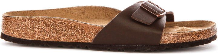 Birkenstock Madrid-sandaler | mörkbrun Birko-Flor för kvinnor – smal passform