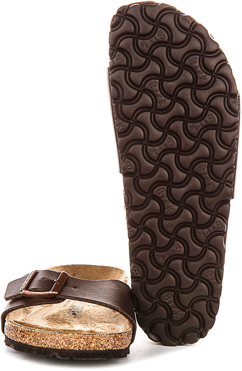 Birkenstock Madrid-sandaler | mörkbrun Birko-Flor för kvinnor – smal passform