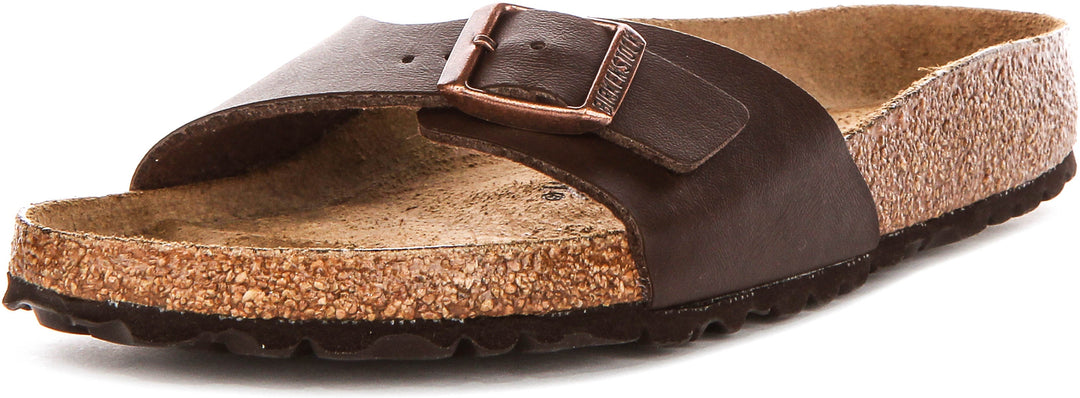 Birkenstock Madrid-sandaler | mörkbrun Birko-Flor för kvinnor – smal passform