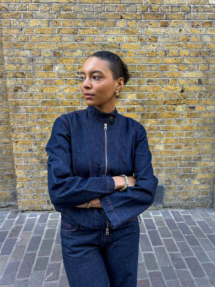 Veste Nina - Indigo et rouge