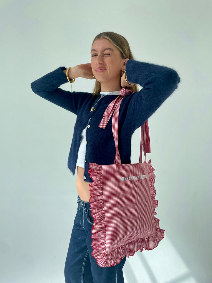 Boodschappentas met Ruit - Rood