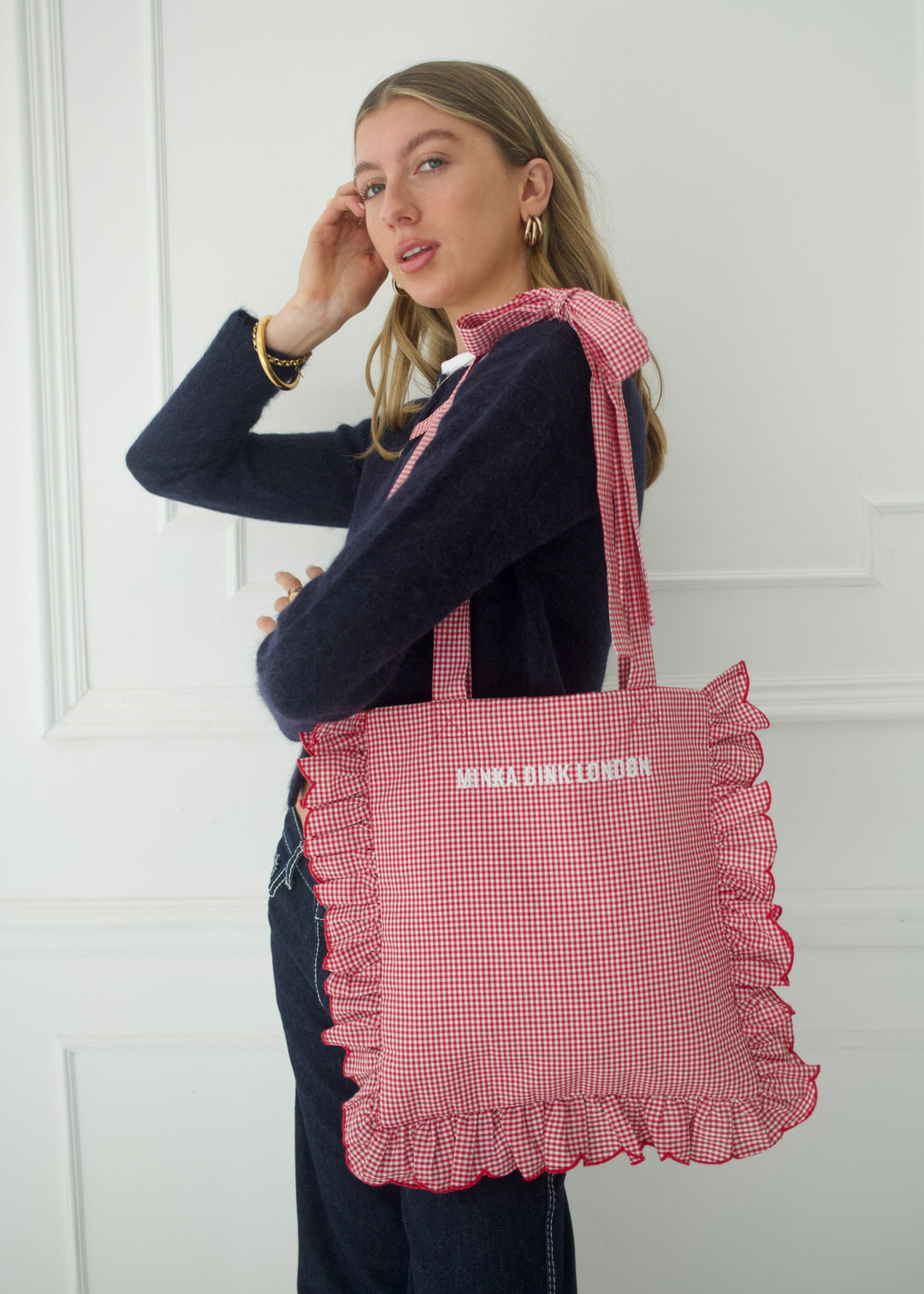 Boodschappentas met Ruit - Rood