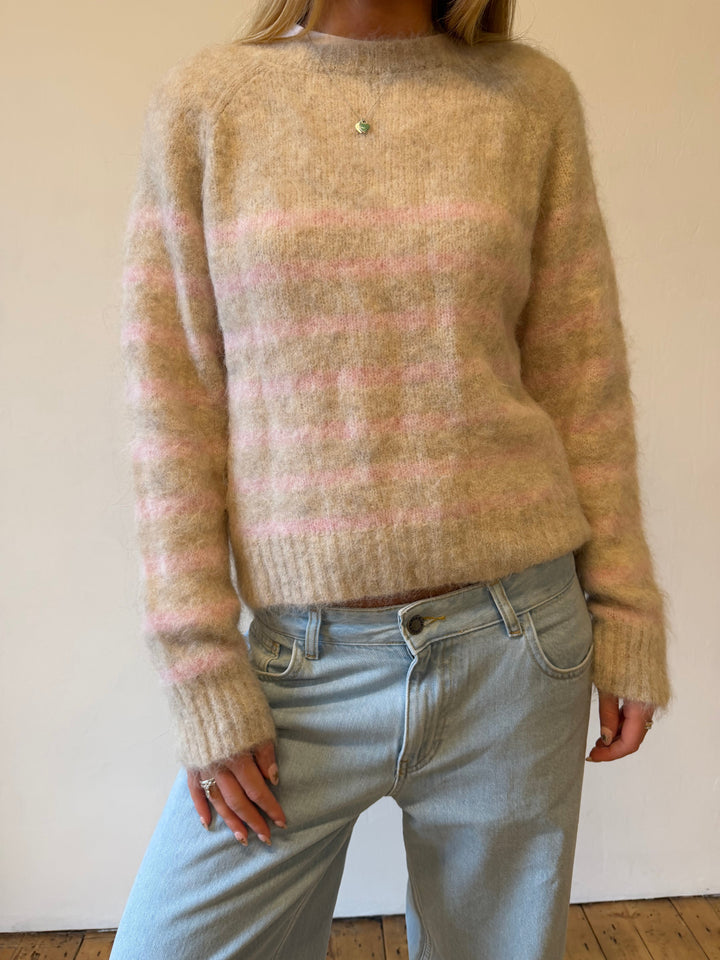 Cara Trui - Beige & Roze