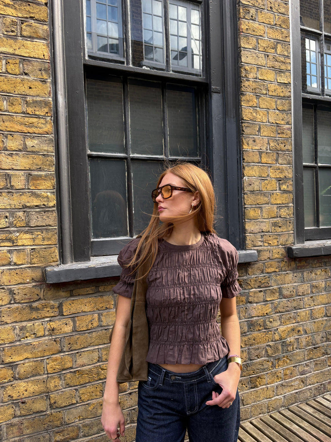 Blouse Emmie - Marron