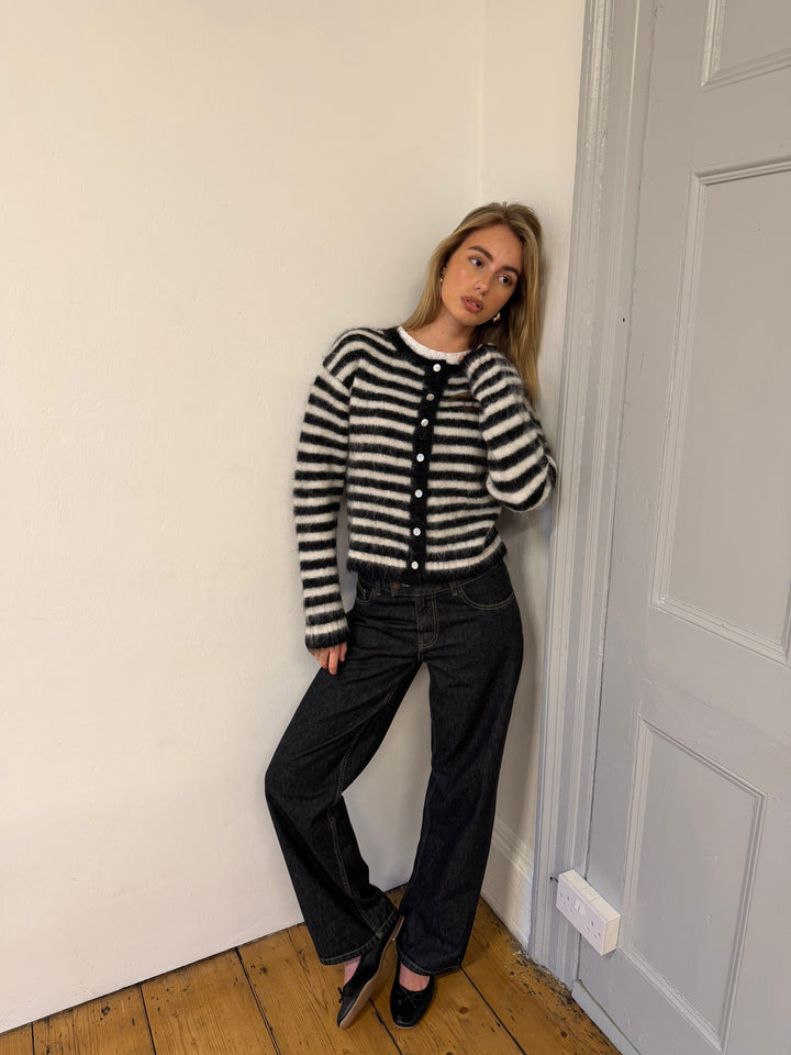 Evie Vest - Zwart Gestreept