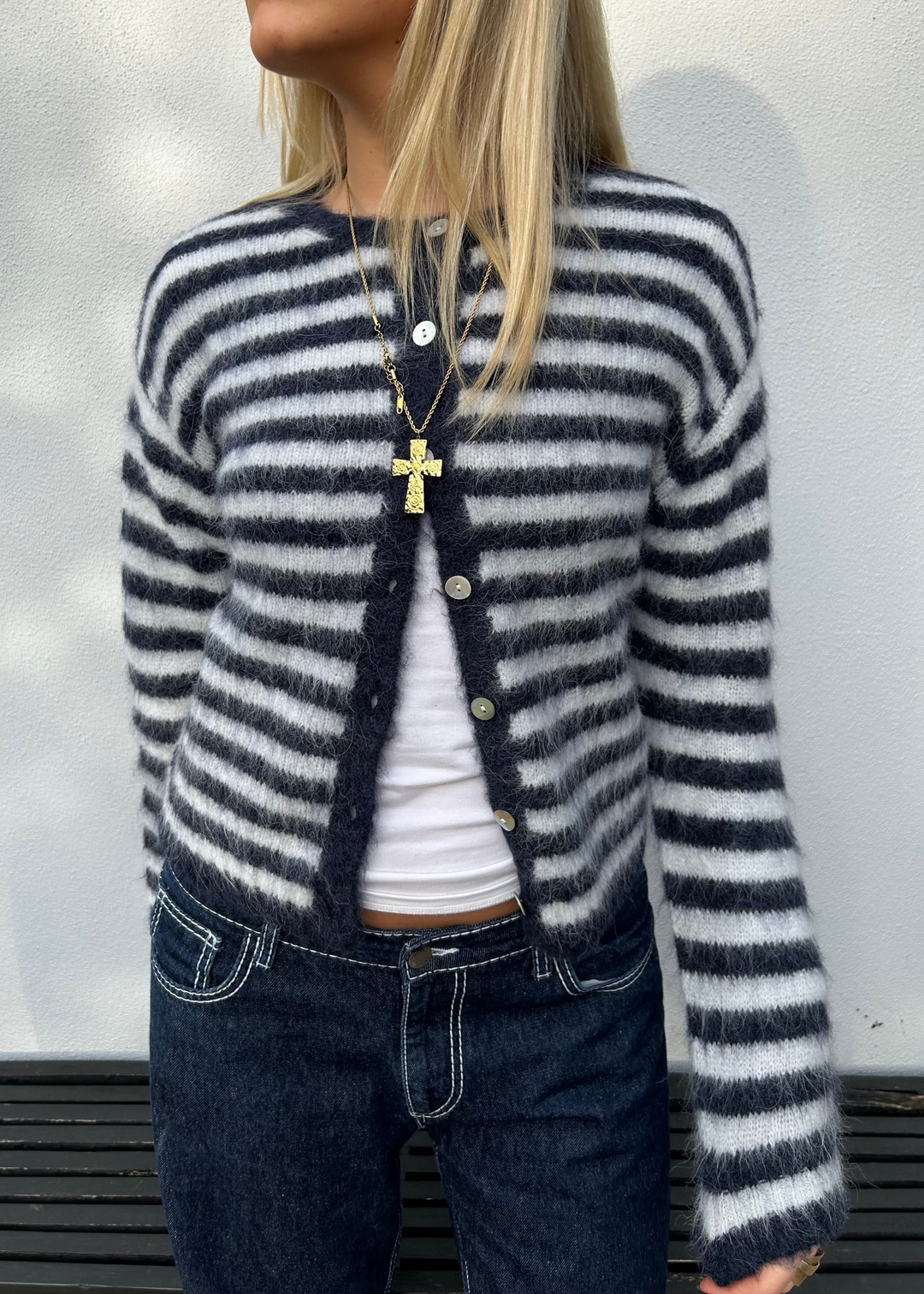 Cardigan Evie - Rayures marine