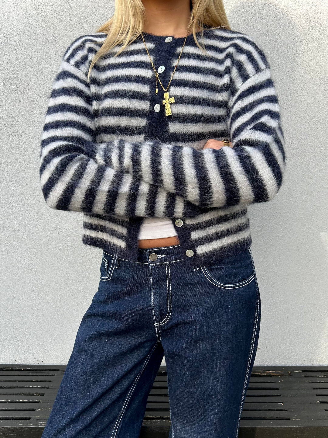 Cardigan Evie - Rayures marine
