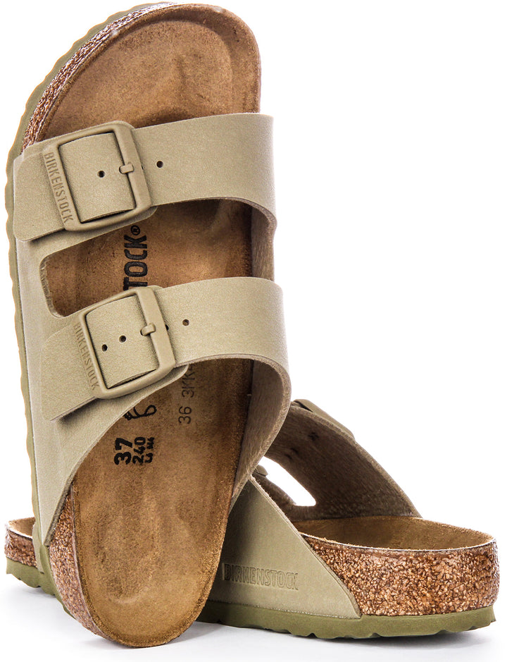 Birkenstock Arizona-sandaler | Khakifärgad Birko-Flor för män och kvinnor