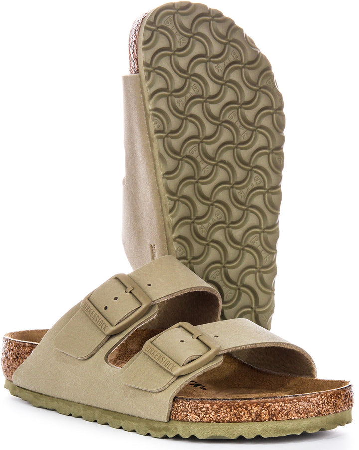 Birkenstock Arizona-sandaler | Khakifärgad Birko-Flor för män och kvinnor