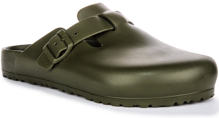 Birkenstock Boston-tofflor | Khakifärgad EVA för män och kvinnor
