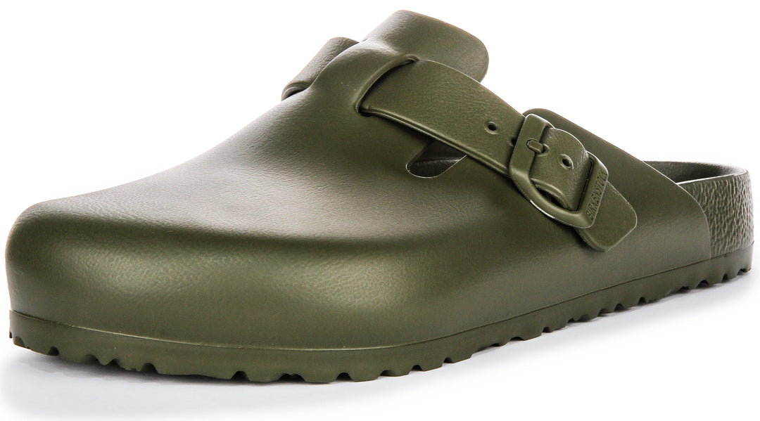 Birkenstock Boston-tofflor | Khakifärgad EVA för män och kvinnor