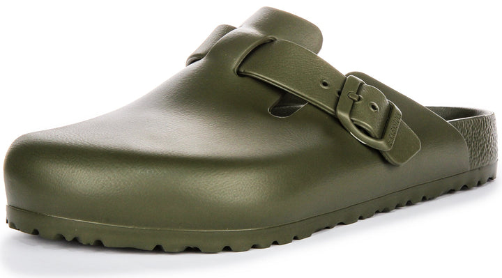 Birkenstock Boston-tofflor | Khakifärgad EVA för män och kvinnor
