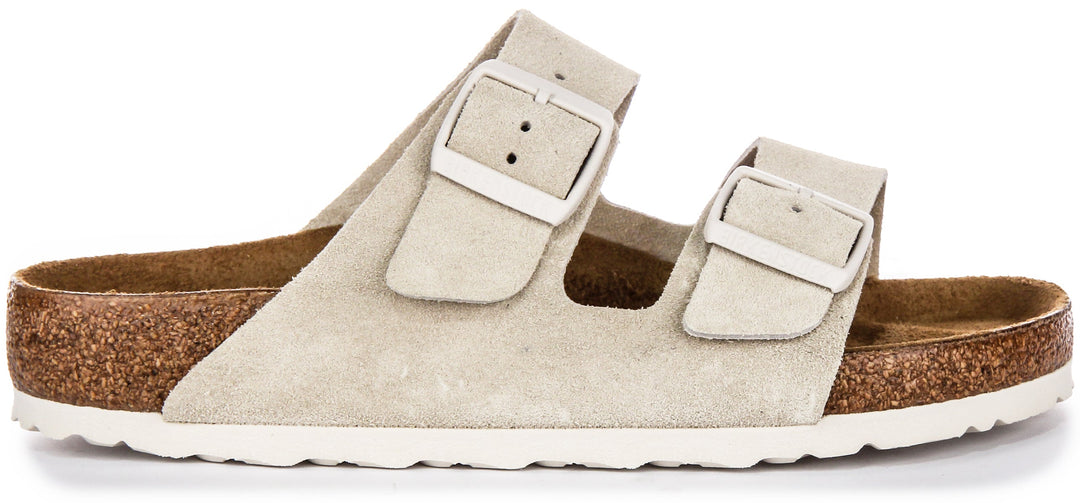 Birkenstock Arizona-sandaler | Ljusgrå Birko-Flor för kvinnor – normal passform