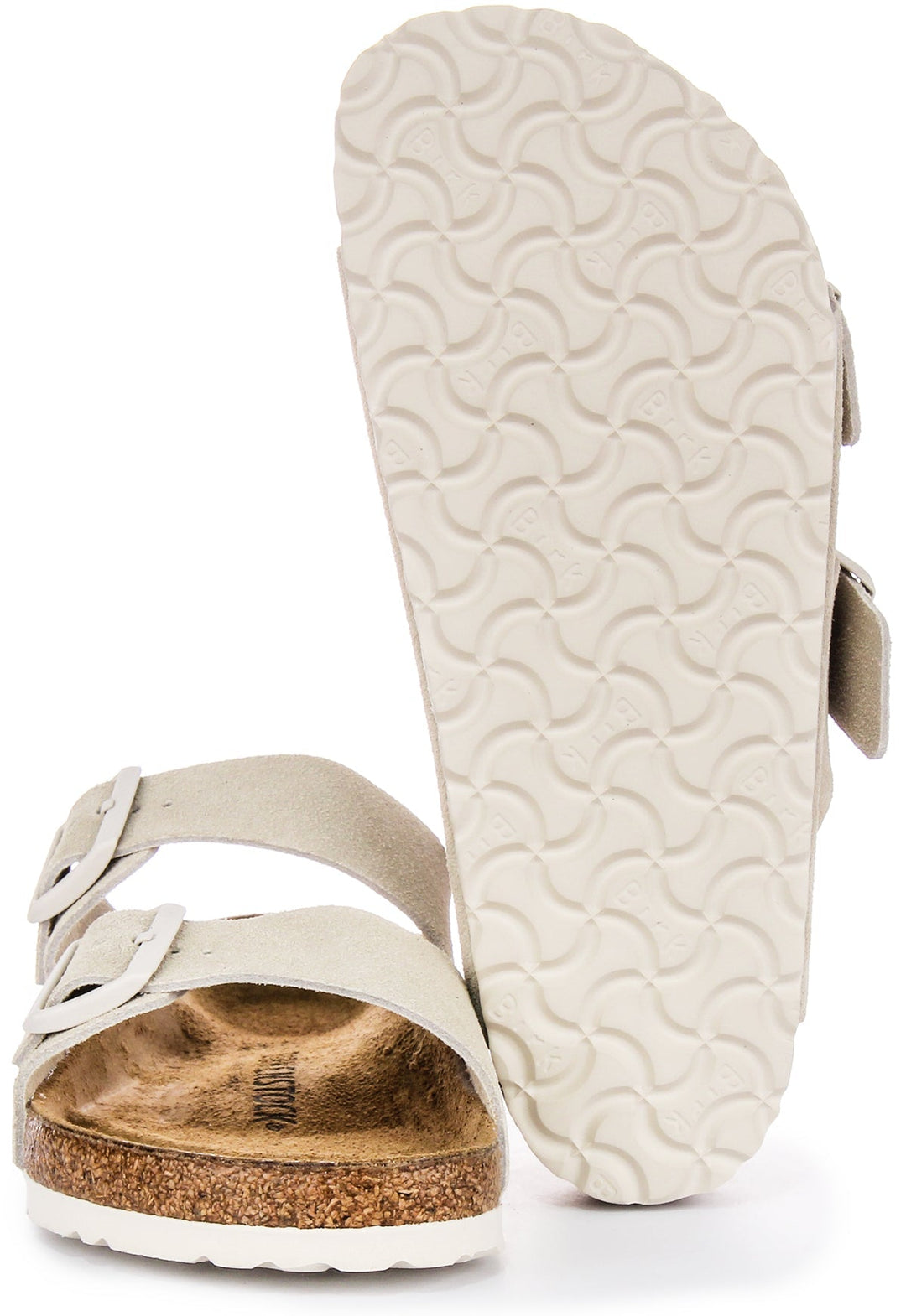 Birkenstock Arizona-sandaler | Ljusgrå Birko-Flor för kvinnor – normal passform