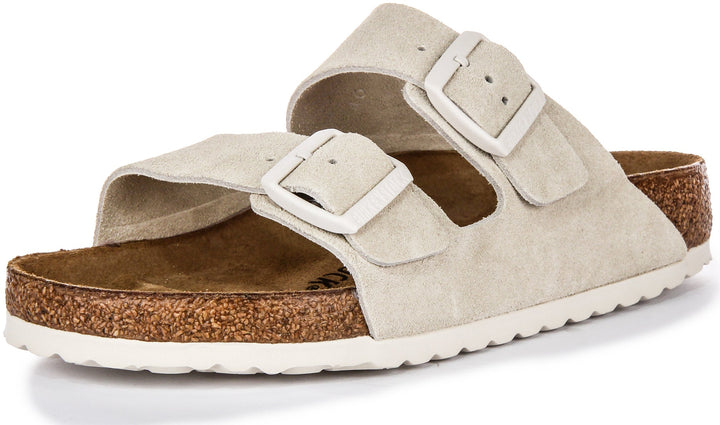 Birkenstock Arizona-sandaler | Ljusgrå Birko-Flor för kvinnor – normal passform