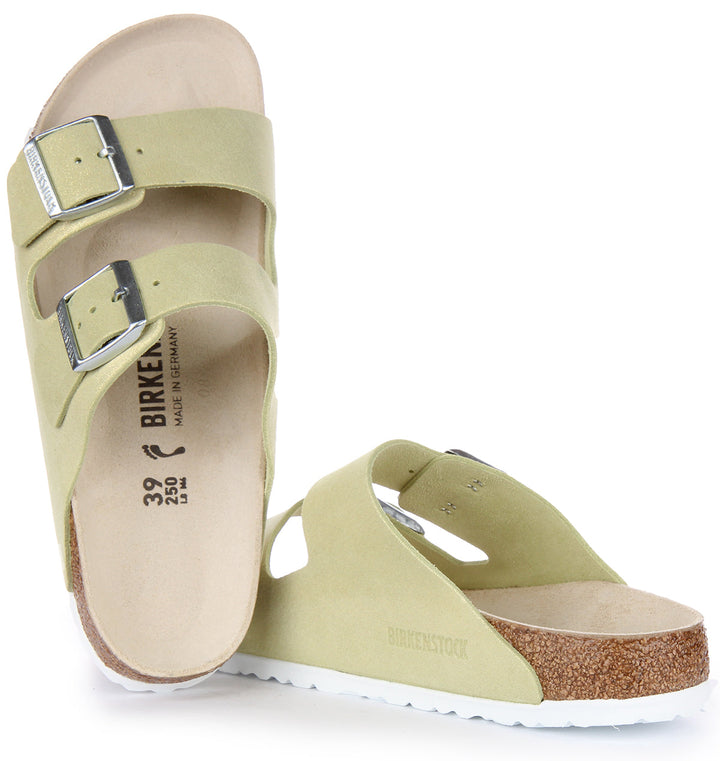 Birkenstock Arizona-sandaler | Ljusgrönt mockaläder för män och kvinnor
