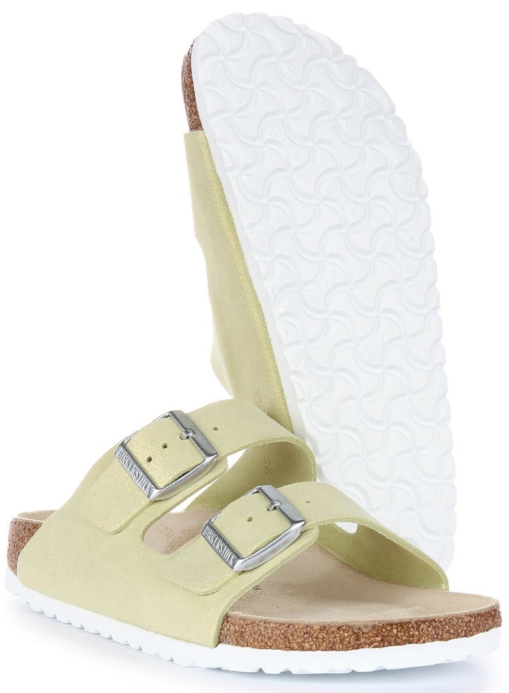 Birkenstock Arizona-sandaler | Ljusgrönt mockaläder för män och kvinnor