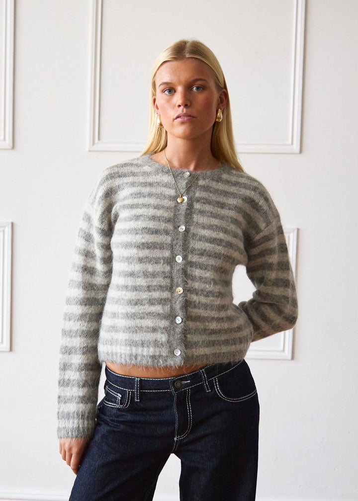 Cardigan Evie - Rayures Grises