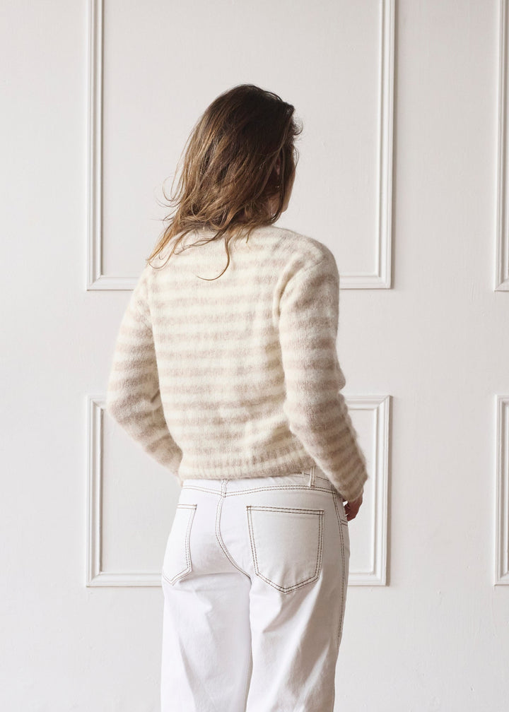 Evie Vest - Beige Streep