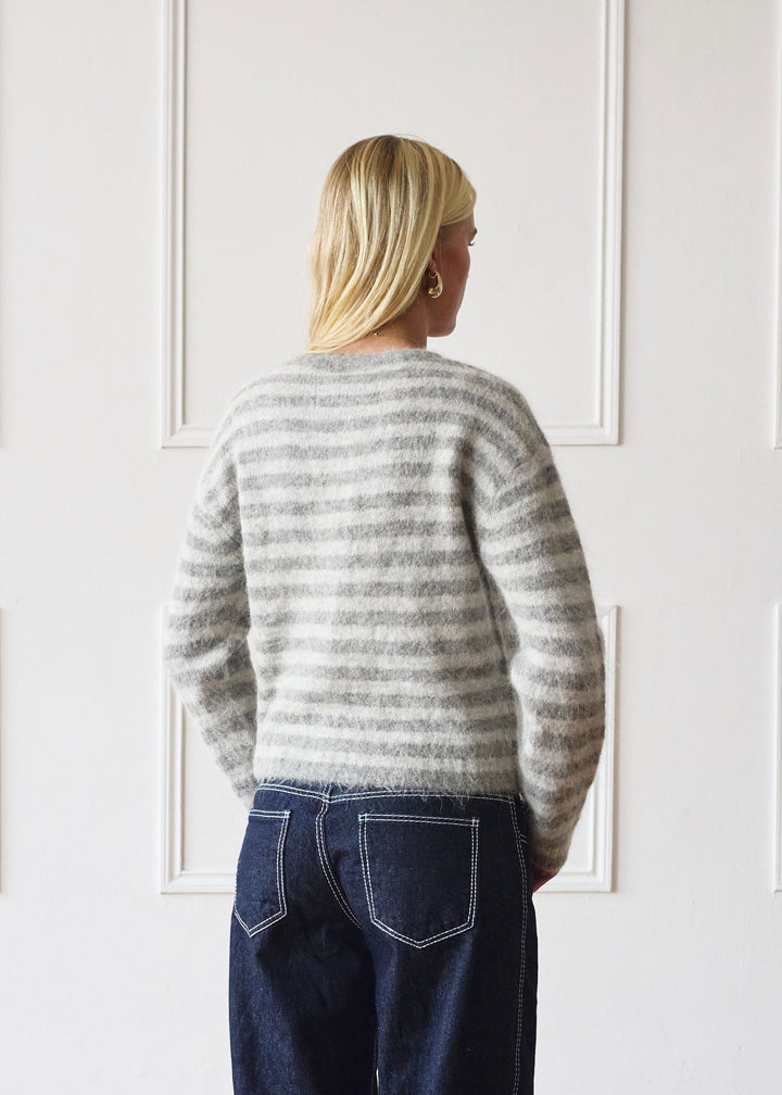 Cardigan Evie - Rayures Grises