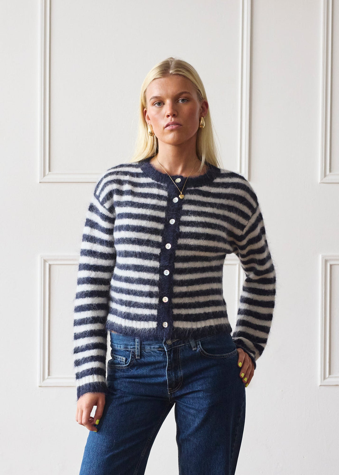 Cardigan Evie - Rayures marine