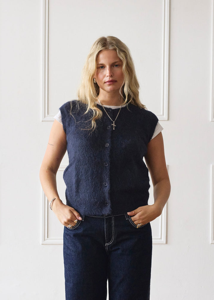 Knit Vest - Navy