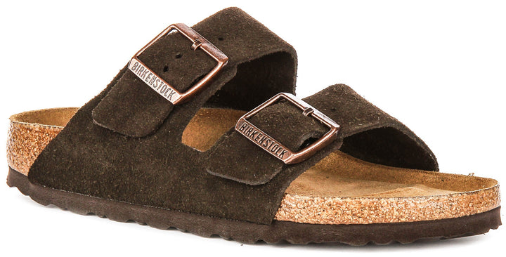 Birkenstock Arizona-sandaler | Mockaläder i mockafärg – Soft Footbed för män och kvinnor – smal läst