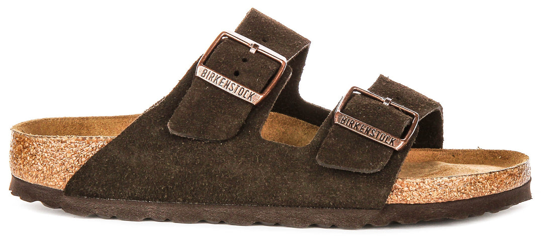 Birkenstock Arizona-sandaler | Mockaläder i mockafärg – Soft Footbed för män och kvinnor – smal läst