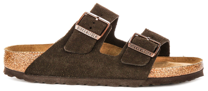 Birkenstock Arizona-sandaler | Mockaläder i mockafärg – Soft Footbed för män och kvinnor – smal läst