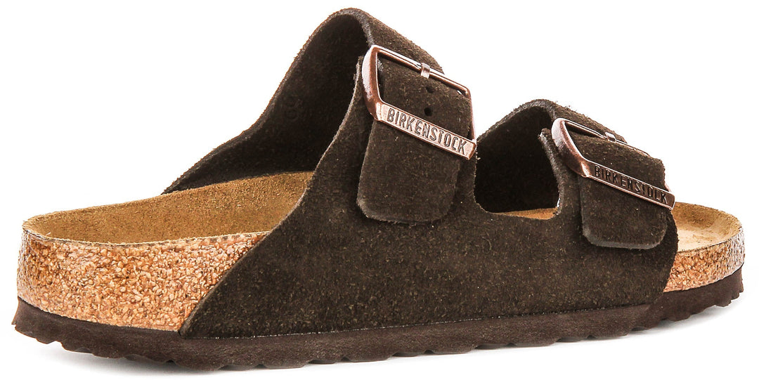 Birkenstock Arizona-sandaler | Mockaläder i mockafärg – Soft Footbed för män och kvinnor – smal läst