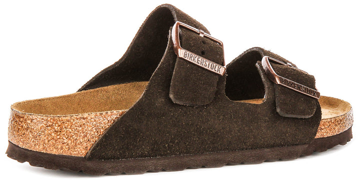Birkenstock Arizona-sandaler | Mockaläder i mockafärg – Soft Footbed för män och kvinnor – smal läst
