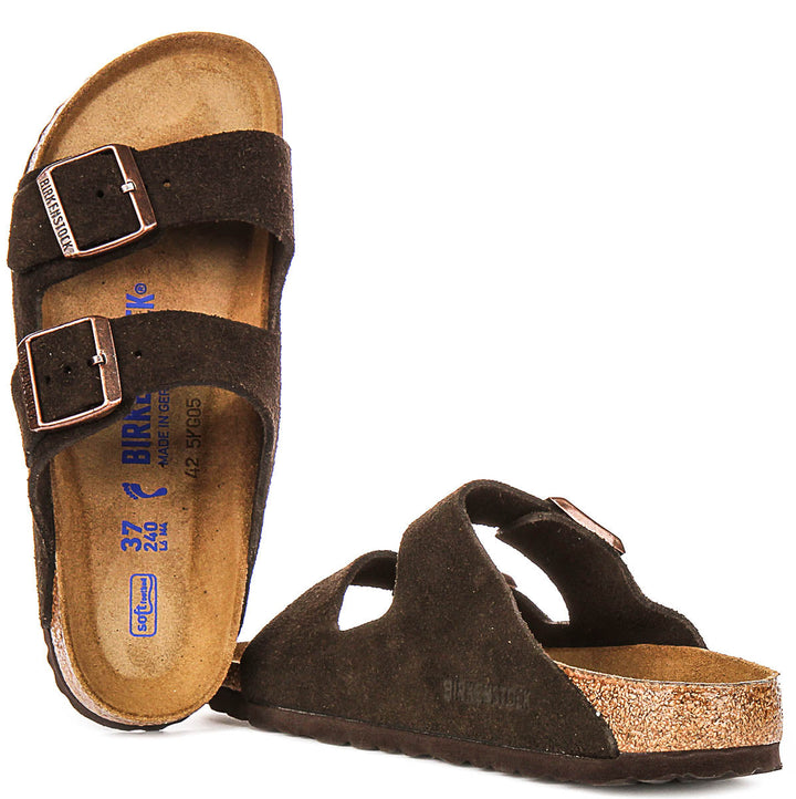 Birkenstock Arizona-sandaler | Mockaläder i mockafärg – Soft Footbed för män och kvinnor – smal läst