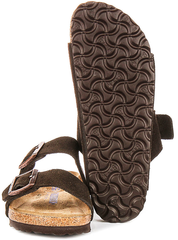 Birkenstock Arizona-sandaler | Mockaläder i mockafärg – Soft Footbed för män och kvinnor – smal läst