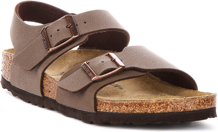 Birkenstock New York-skor | mockabrun Birko-Flor för barn – smal passform