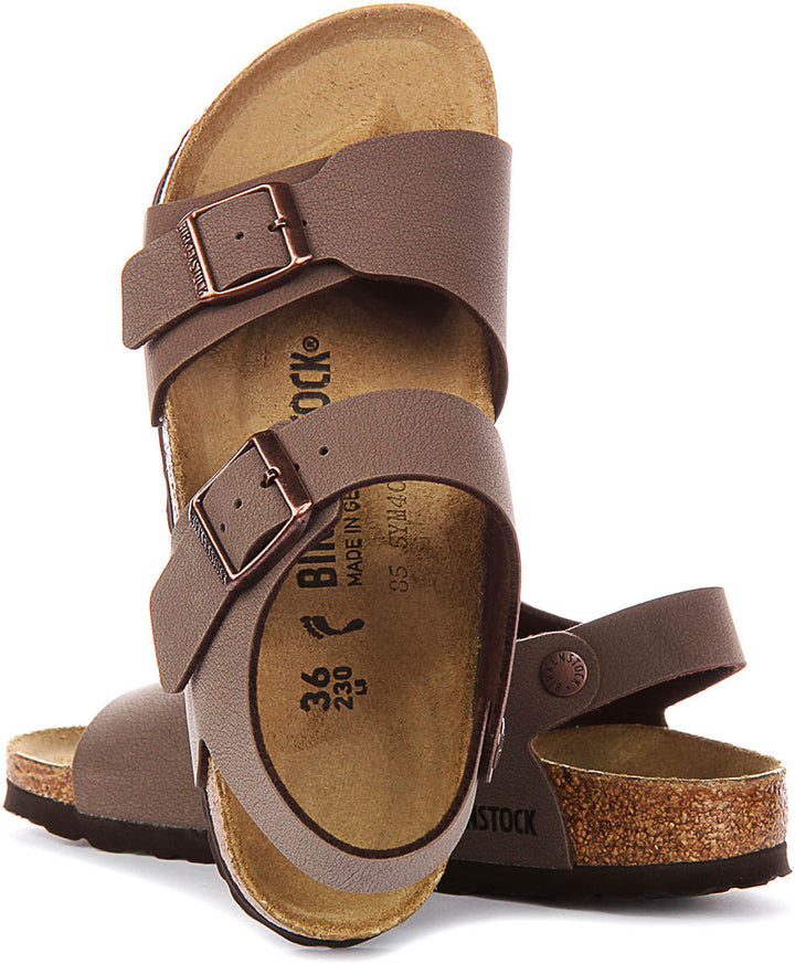 Birkenstock New York-skor | mockabrun Birko-Flor för barn – smal passform