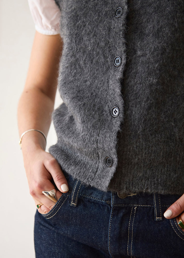 Gilet en Maille - Gris Foncé