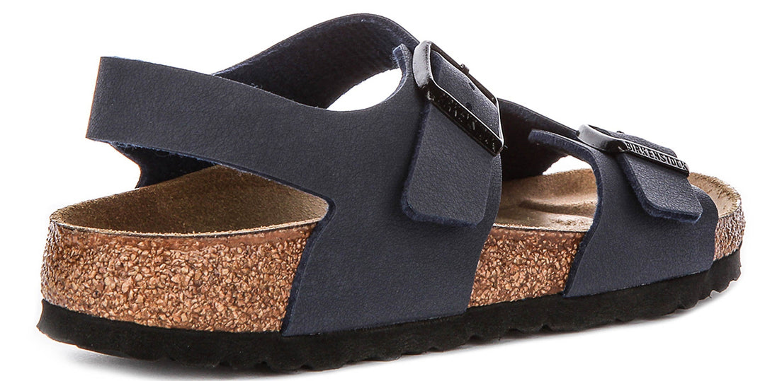 Birkenstock New York schoenen | Marineblauw kenmerkend Birkenstock-bovenmateriaal voor kinderen - Smalle pasvorm