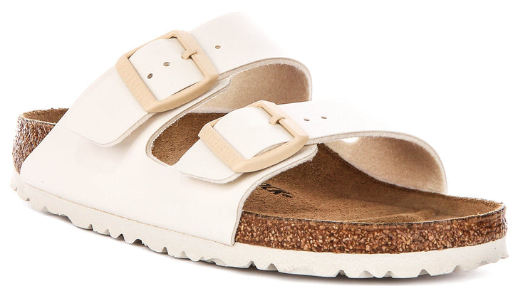 Birkenstock Arizona-sandaler | benvit Birko-Flor för kvinnor – smal passform