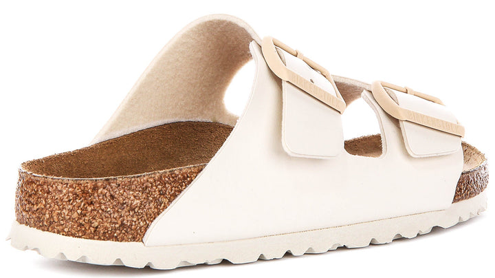 Birkenstock Arizona-sandaler | benvit Birko-Flor för kvinnor – smal passform