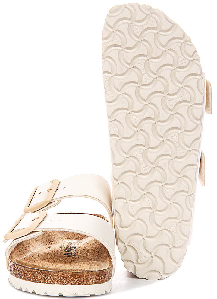 Birkenstock Arizona-sandaler | benvit Birko-Flor för kvinnor – smal passform