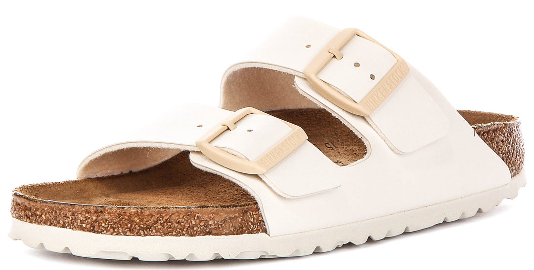 Birkenstock Arizona-sandaler | benvit Birko-Flor för kvinnor – smal passform
