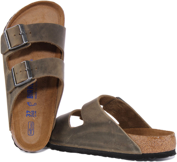 Birkenstock Arizona-sandaler | Olivfärgat nubuckläder för kvinnor