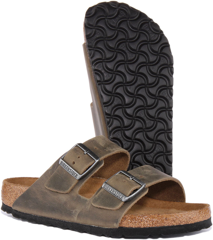 Birkenstock Arizona-sandaler | Olivfärgat nubuckläder för kvinnor