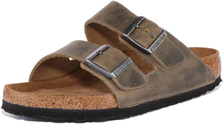 Birkenstock Arizona-sandaler | Olivfärgat nubuckläder för kvinnor