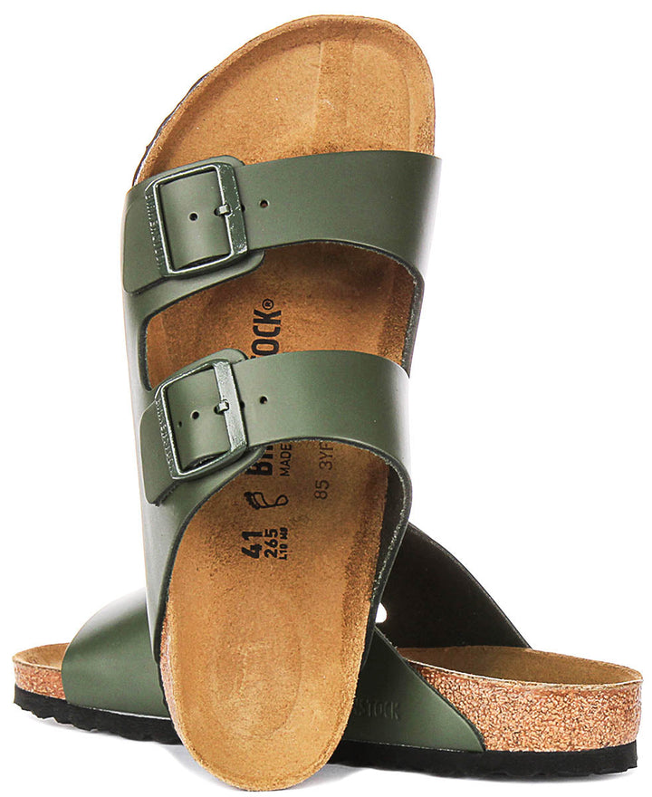 Birkenstock Arizona-sandaler | olivgrön Birko-Flor för män och kvinnor – normal passform