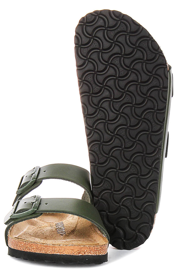 Birkenstock Arizona-sandaler | olivgrön Birko-Flor för män och kvinnor – normal passform
