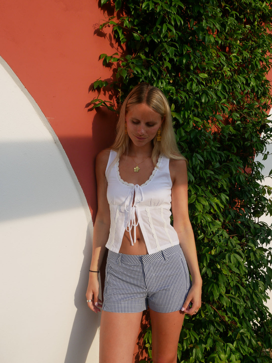 Shorts Polly - Vichy Bleu