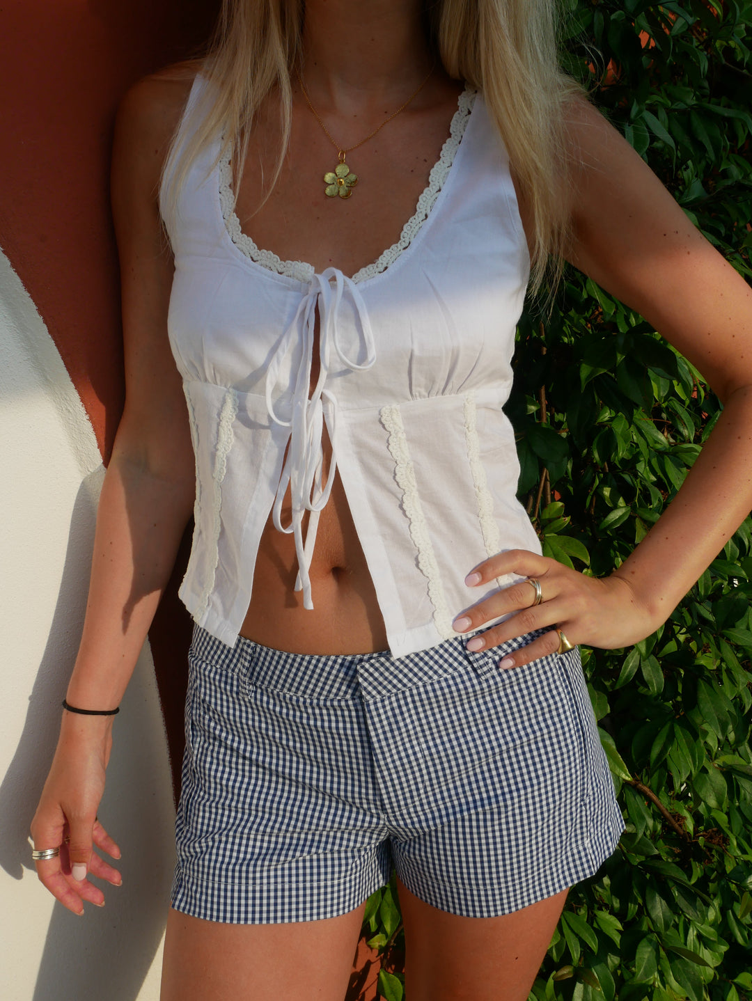 Shorts Polly - Vichy Bleu