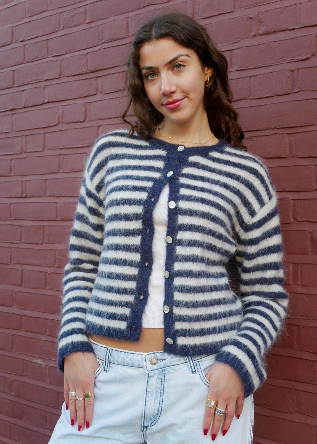 Cardigan Evie - Rayures marine
